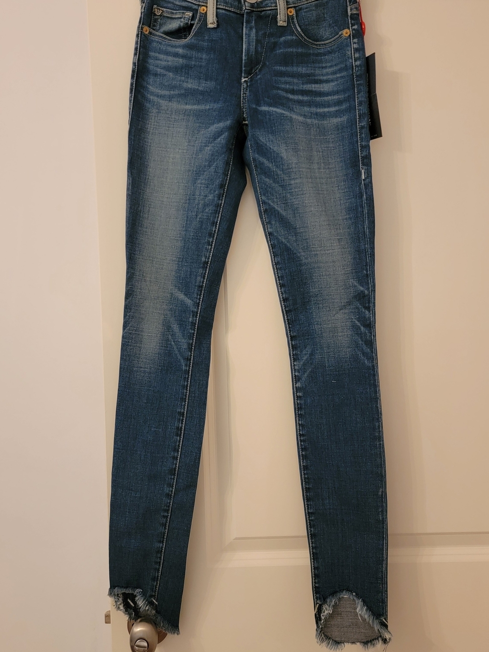 True Religion Mid Rise Super Skinny Blue Skinny Jeans